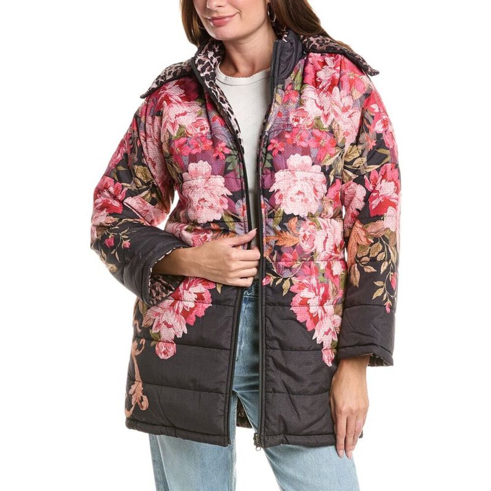 Johnny Was Womens Britt Reversible Puffer Jacket